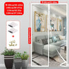 White magnetic screen door with a mesh panel shown in a modern interior setting
