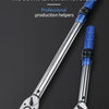 A pair of professional blue and silver torque wrenches used for industrial manufacturing.