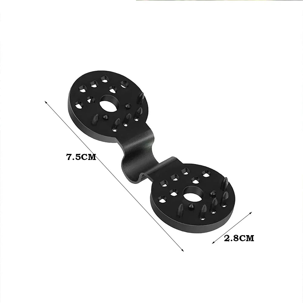 Black heavy-duty shade cloth clips designed for netting and fabric, shown with dimensions.