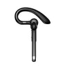 A black Bluetooth ear-mounted wireless headphone with a curved headband and a vertical body.