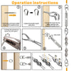 Instrucciones de operación para usar un kit de cuerda de acero inoxidable para perforar y sujetar.