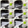 A set of adjustable pressure washer nozzles demonstrating spray patterns at 0, 15, 25, 40, and 65 degrees.
