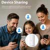 A family sharing sensors with a smart device on a smartphone.