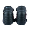 A pair of black DracoRex knee pads for construction and gardening.