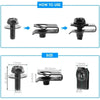 Diagram showing how to use U-type body bolts and clips for auto fastening, illustrating the components and size.