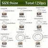 Assortment kit of precision 304 stainless steel washers showing various sizes and quantities labeled M2 to M12