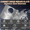 Stainless steel plate for cabinet hinge repair featuring strong toughness and rust prevention.