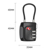 Black TSA combination padlock with a loop handle shown against a white background.