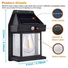 A black solar motion sensor LED wall light with a glass globe and solar panels.