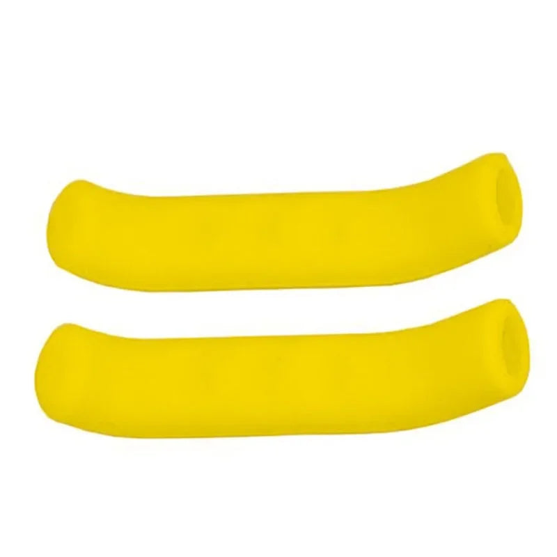 Yellow silicone brake lever protector covers for bicycles