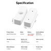 A white smart Zigbee PIR motion sensor device shown in a product specification layout.