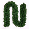 Green artificial pine garland shaped like the letter N for Christmas decor