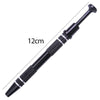 A black precision 4-prong gem and small parts grabber tool with textured grip and a pointed tip.
