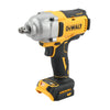 A yellow and black DEWALT heavy duty cordless impact wrench tool.