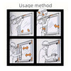 Diagram showing the usage method of a flexible door window air pump wedge for installation.