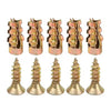 A set of heavy-duty thread repair wall anchors in gold and rose gold finishes.