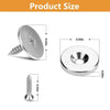 A silver magnetic door latch and screw shown with dimensions 0.63in, 0.55in, and 0.09in.