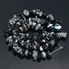 A dark black and white natural stone bead necklace for DIY jewelry making