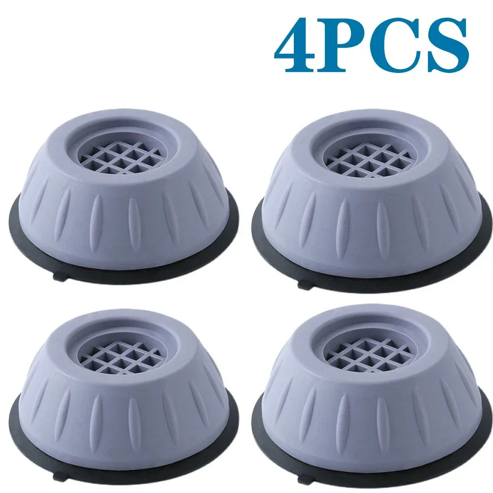 Four silicone feet pads used to reduce vibration and protect appliances.