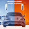A blue car is shown with a split design, highlighting high temperature resistance suitable for car modification.