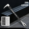 Extractor de clavos de acero negro con extremo curvo