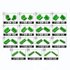 A set of 15 different size solderless docking terminal block connectors shown in various orientations.