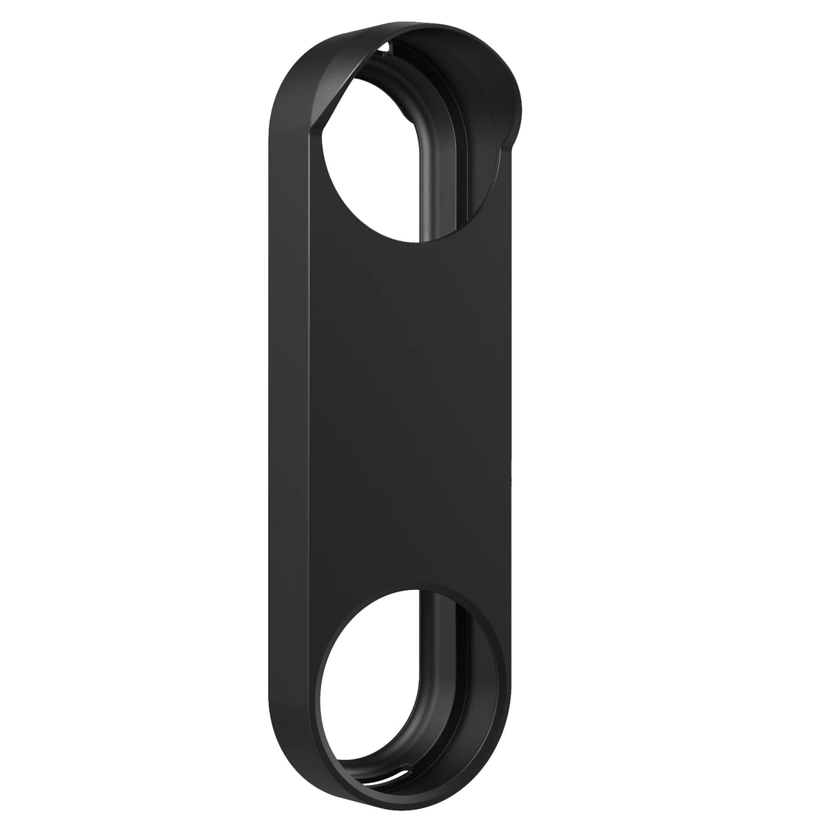 A black weatherproof silicone cover designed for a doorbell nest.