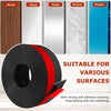 Roll of black and red self-adhesive door draft stopper seal strips for various surfaces