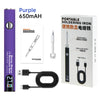 Fer à souder portable violet de 650mAh avec câble USB Type-C et instructions