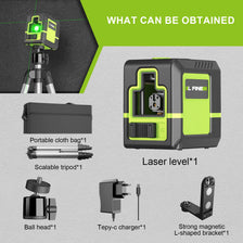 Ensemble d'accessoires de niveau laser professionnel : niveau laser, sac en tissu portable, laser, trépied gradué, tête de bo