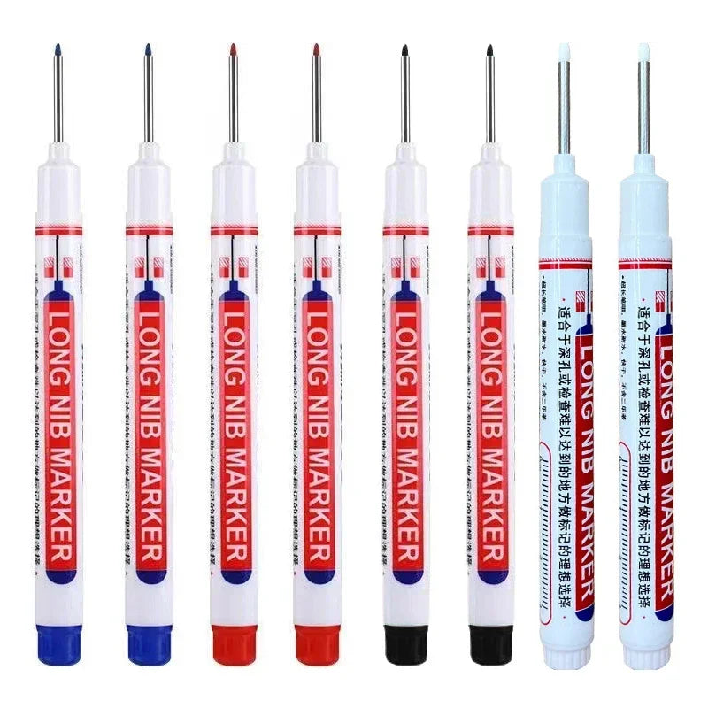 A set of precision perforating pens used as deep hole markers in various colors.