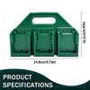Grüner, robuster Akku-Organizer mit sechs Fächern für Makita-Werkzeuge.