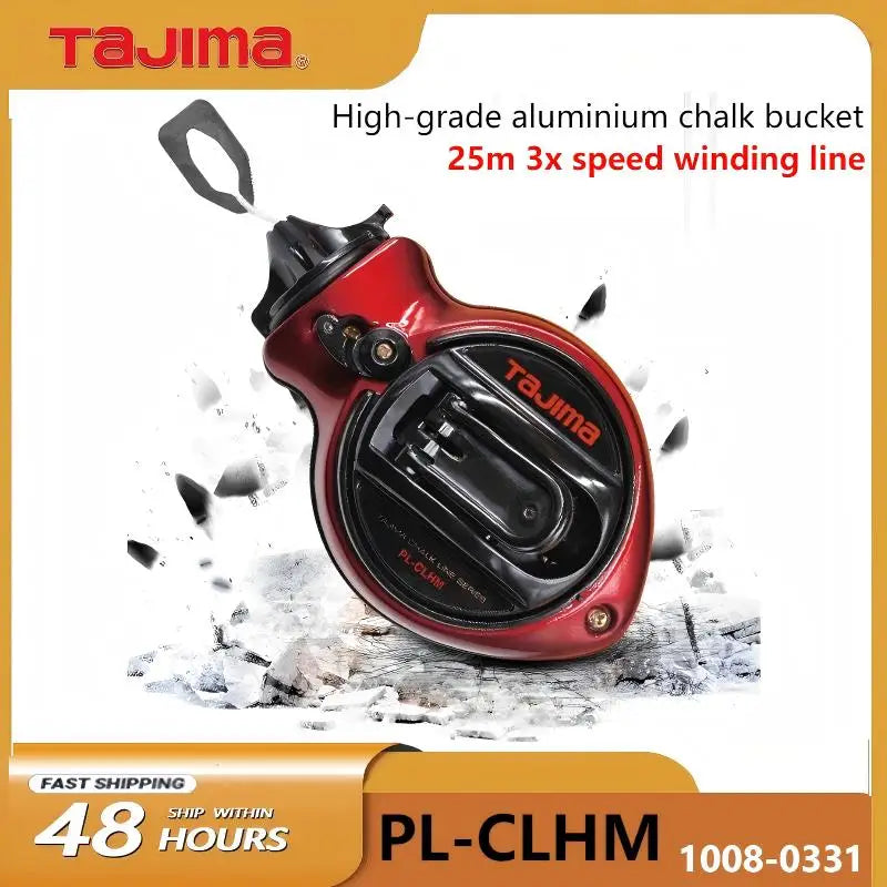 Cubeta de tiza de aluminio de alta calidad Red Tajima con línea de enrollado de 25m x3.