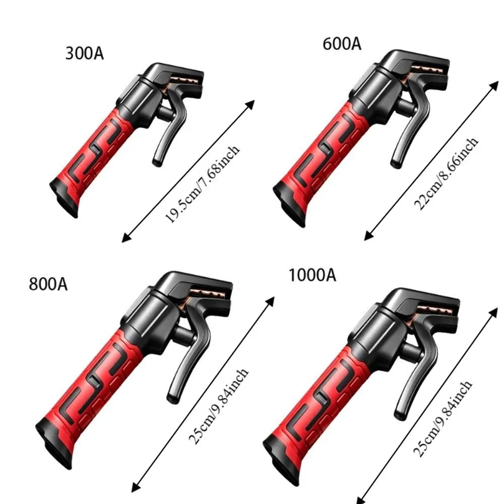 Set professioneller Kupfer-Schweißelektrodenhalter in verschiedenen Größen von 300A bis 1000A mit Maßen