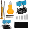 Kit pour la réparation et le remplacement du fond et du boîtier de montre, incluant outils, composants et cadre de réparation