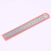 A precision stainless steel measuring ruler with millimeter markings, showing a scale from 1 to 15.