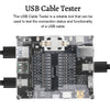 A circuit board USB Cable Tester with multiple connectors and diagnostic ports.