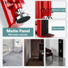 Cerradura de seguridad portátil roja con panel mate y mecanismo de altura ajustable.