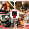 A collage showing various construction trades including a roofer, carpenter, electrician, and general construction worker.
