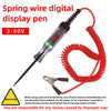 Stylo numérique à fil de cuivre avec cordon rouge et sonde métallique pour tester l'électricité.
