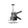 A silver precision furniture lifter and arm tile adjuster with a black handle and mounting plate.