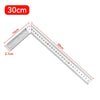 A precision aluminum square angle ruler showing a 30cm measurement scale and a 14cm section.