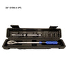 A set of three precision torque wrenches with 3/8" shafts and a range of 5-60 N.m, displayed in their packaging.