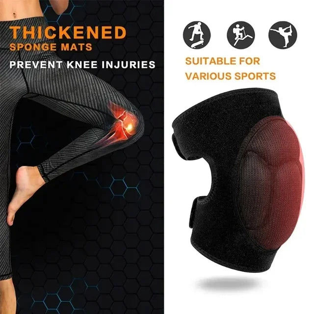 Black thickened sponge mats knee pads suitable for various sports and preventing knee injuries
