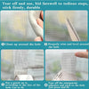 Instructions for using durable window screen repair tape to fix holes and tears.