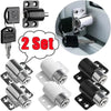 A set of two sliding door window locks, including a key and various lock mechanisms for child safety.