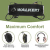 Walker's ear muffs featuring soft memory foam ear cups, an adjustable headband, and an adjustable padded headband.