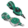 A green and black professional woodworking ink marker scriber tool shown in multiple views.
