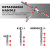 A set of detachable screwdriver handles and bits for a precision multi-bit screwdriver kit.