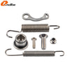 Motorcycle side stand kickstand kit components including various springs and metal parts
